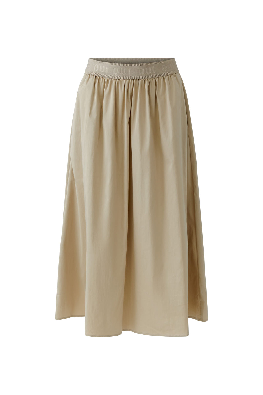 Jupe midi à taille élastique logo