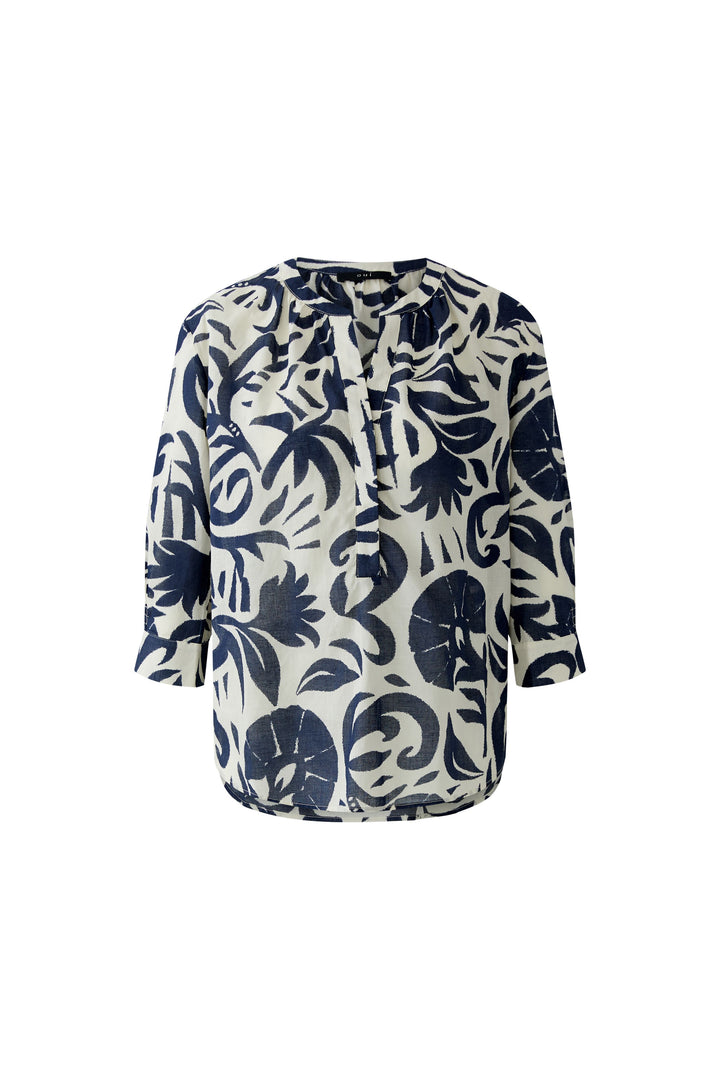 Blouse imprimée à manches 3/4