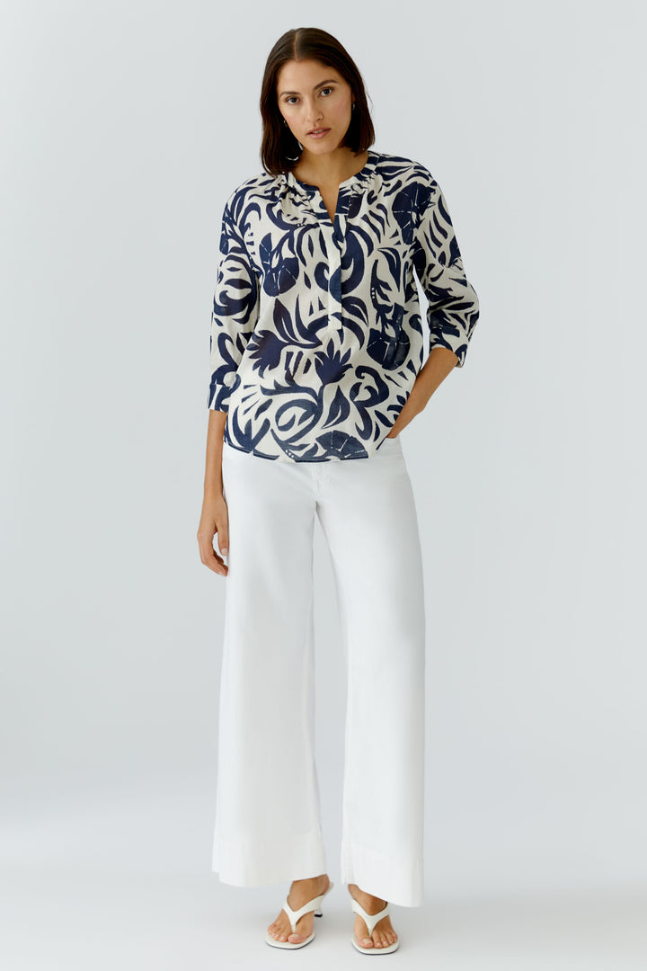 Blouse imprimée à manches 3/4