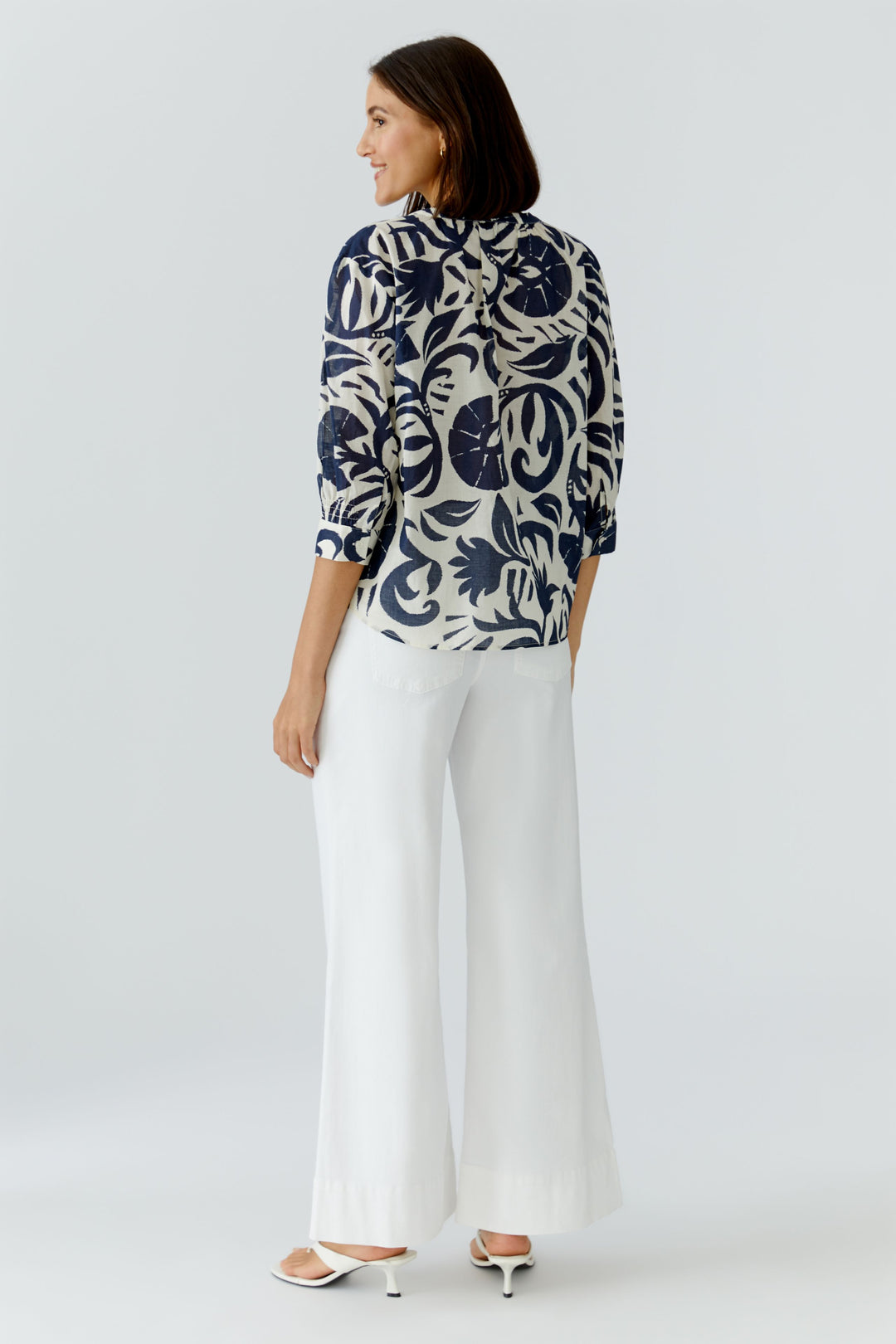 Blouse imprimée à manches 3/4
