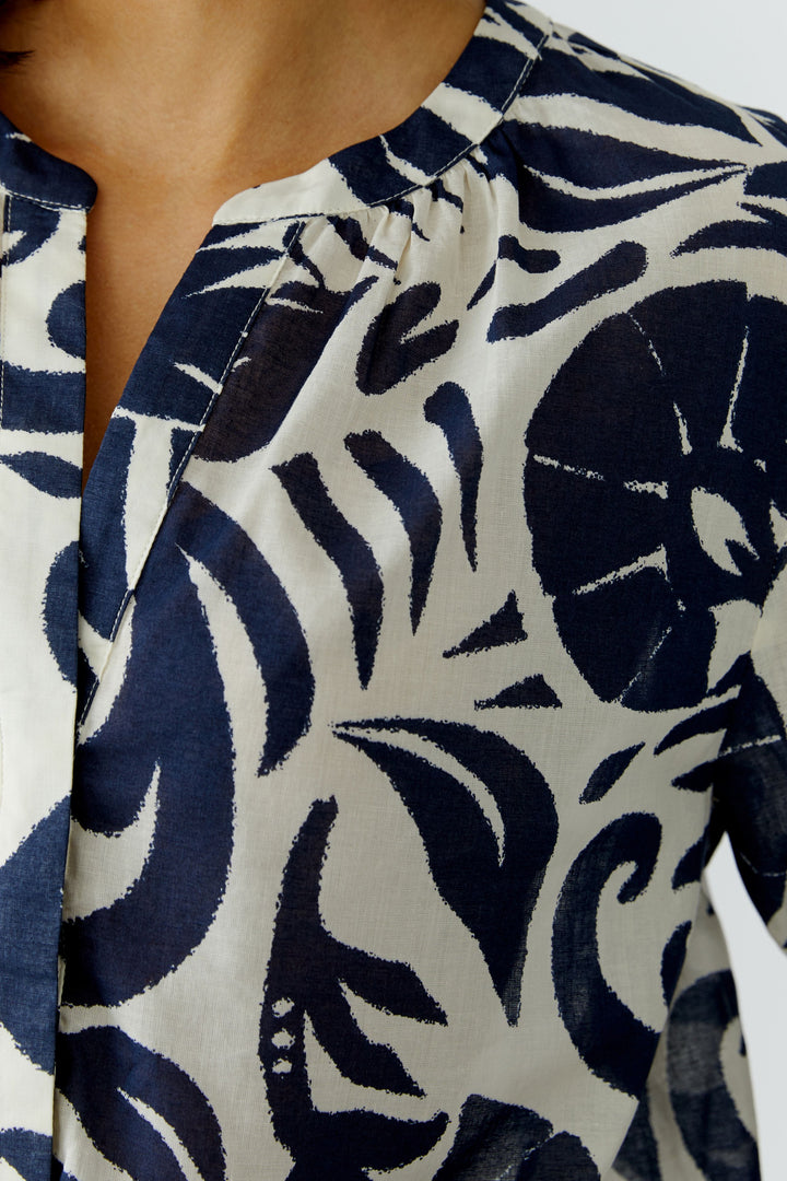 Blouse imprimée à manches 3/4