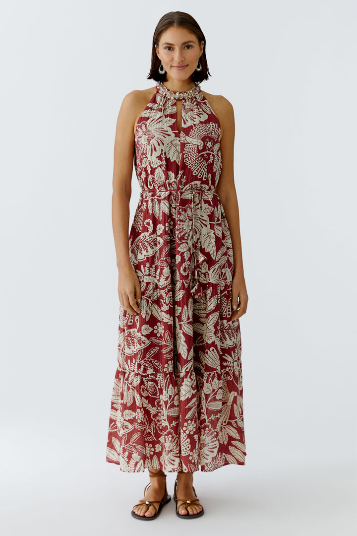 Robe longue bohème à encolure licou
