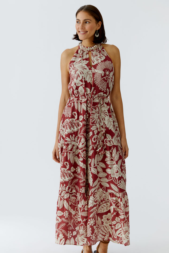 Robe longue bohème à encolure licou