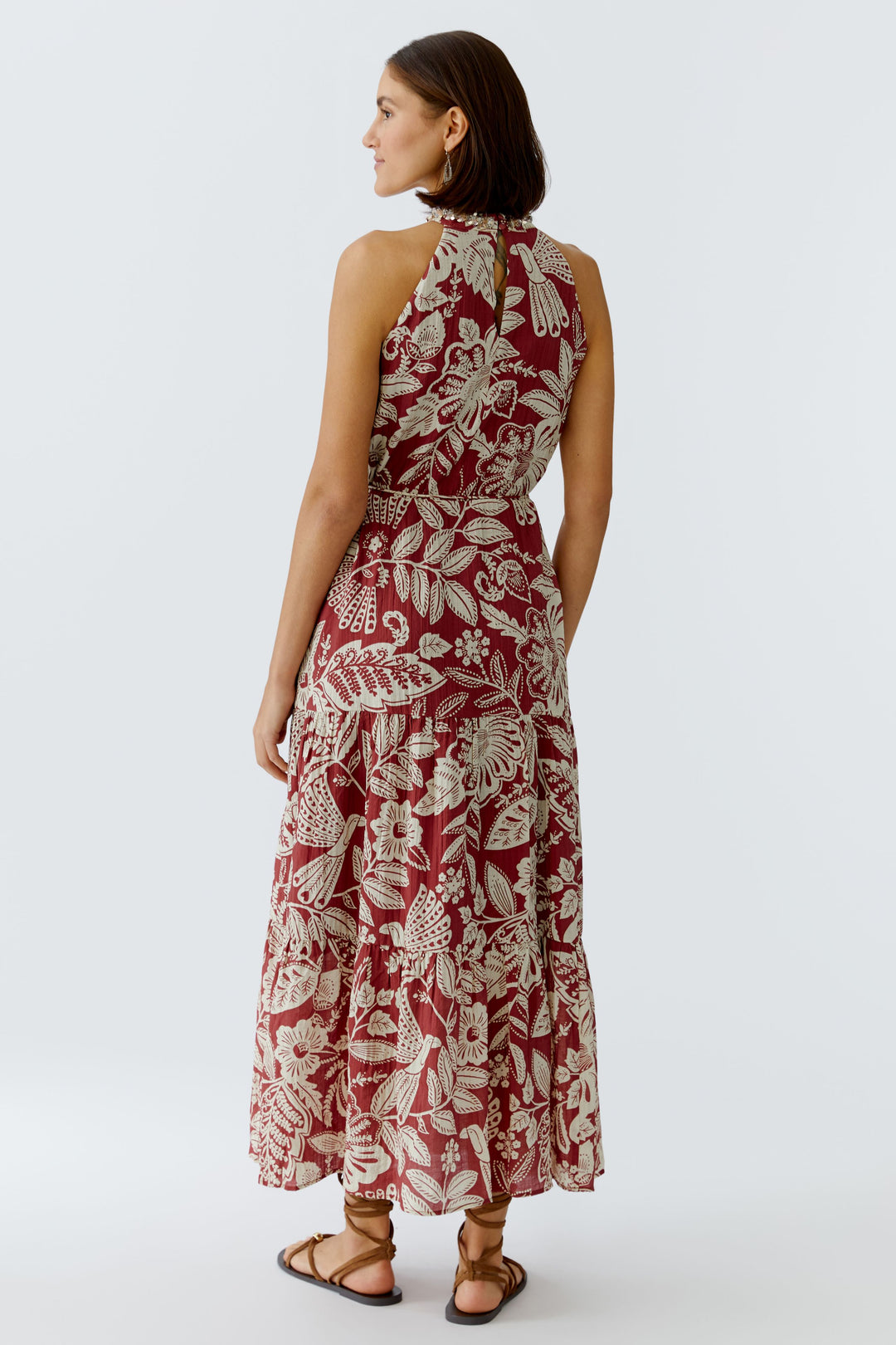 Robe longue bohème à encolure licou