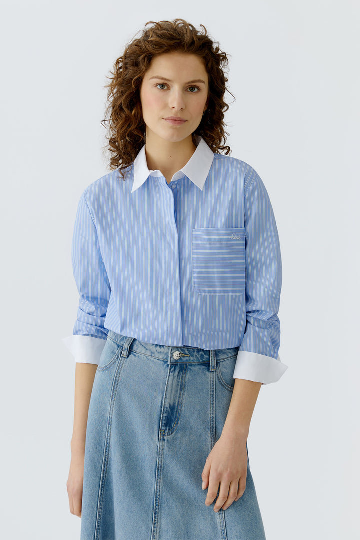 Chemise à rayures tissées