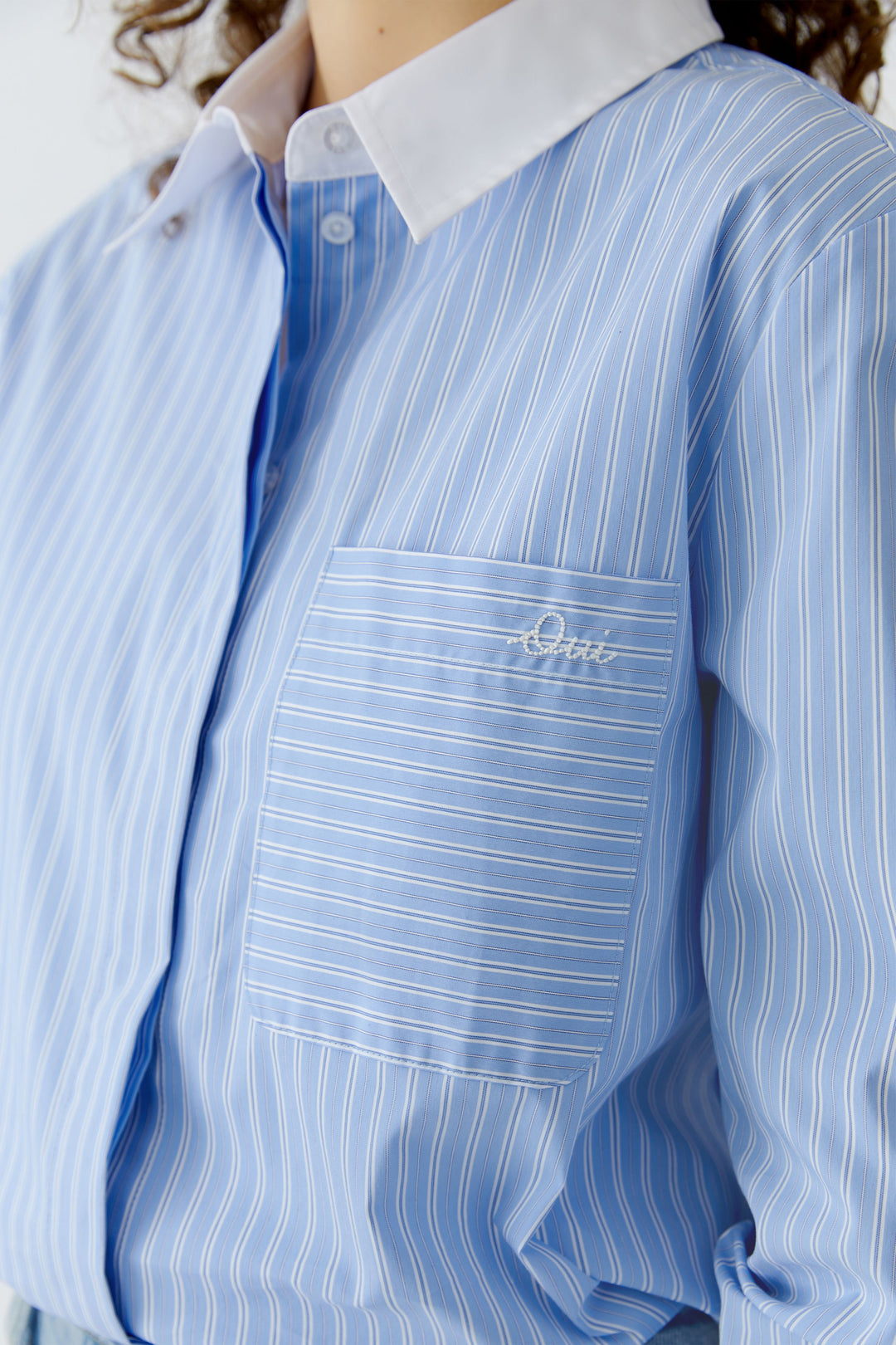 Chemise à rayures tissées