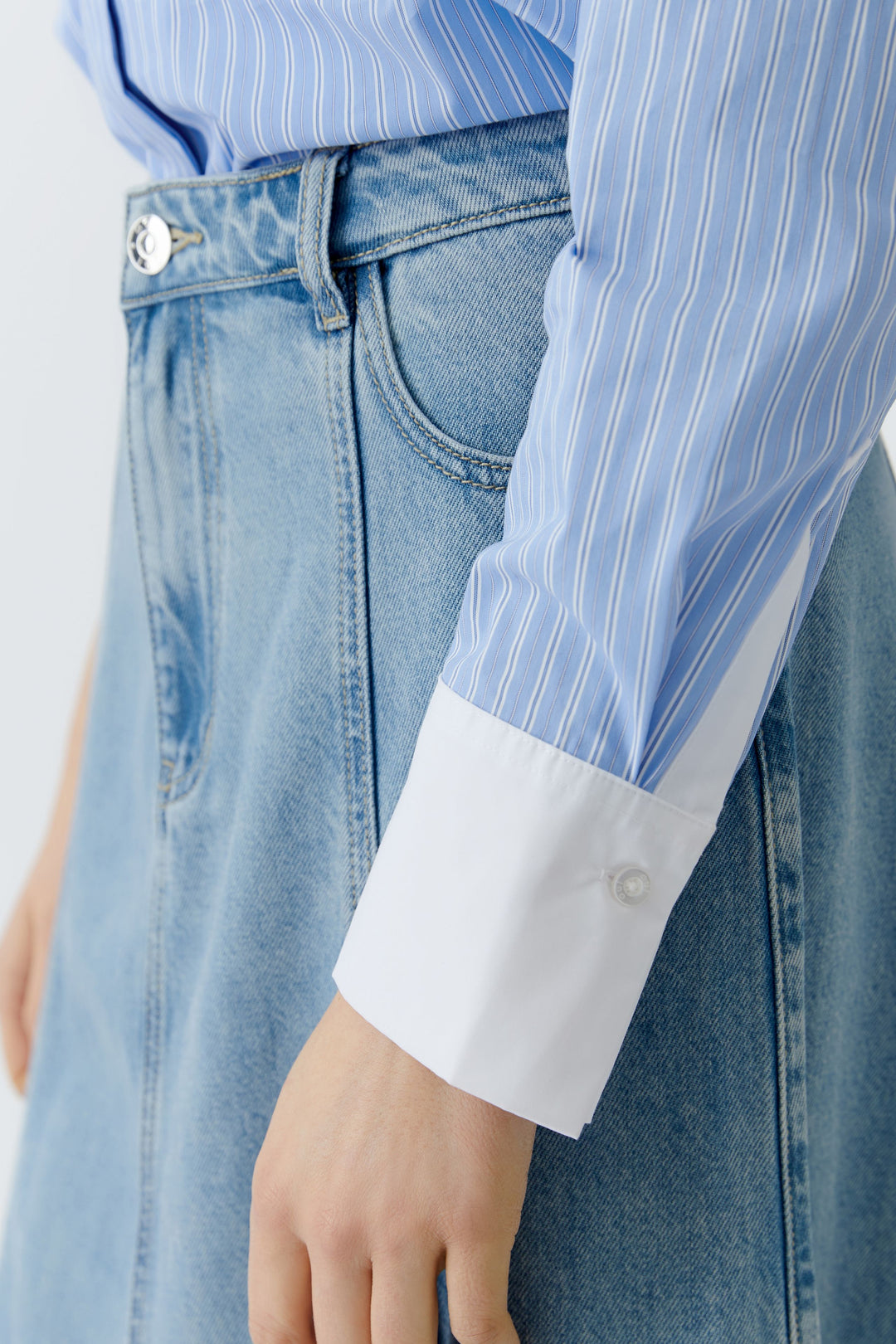 Chemise à rayures tissées