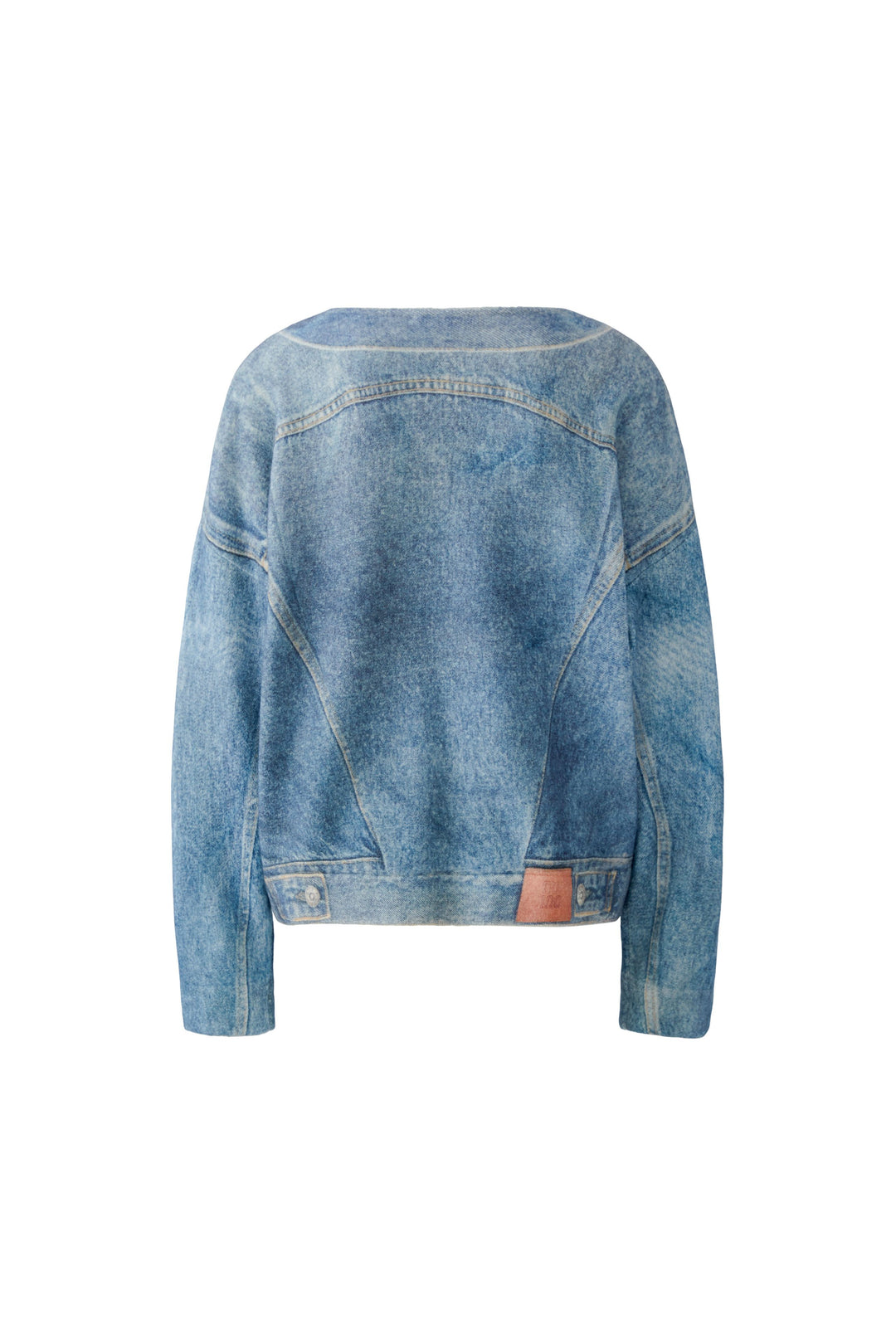 Pull à imprimé trompe-l’œil effet denim