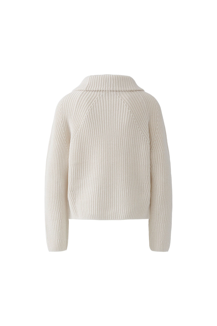 Pull côtelé à fermeture éclair