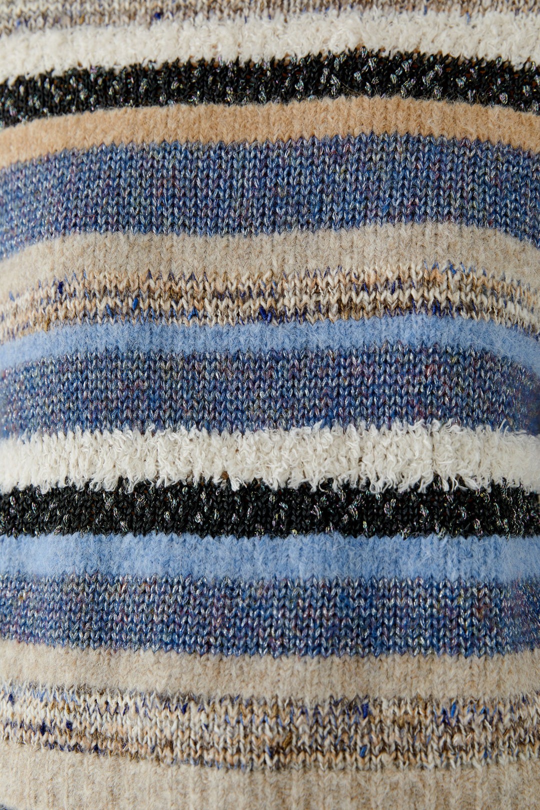 Pull court à rayures multicolores scintillantes