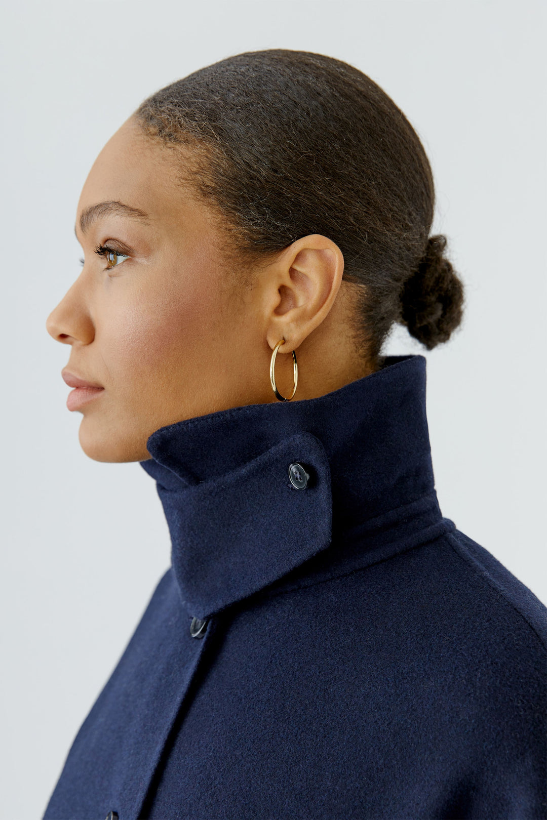 Manteau surdimensionné en drap de laine