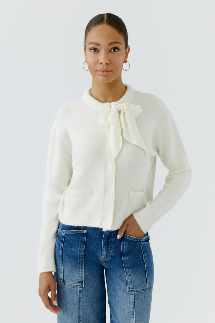 Cardigan élégant à nœud