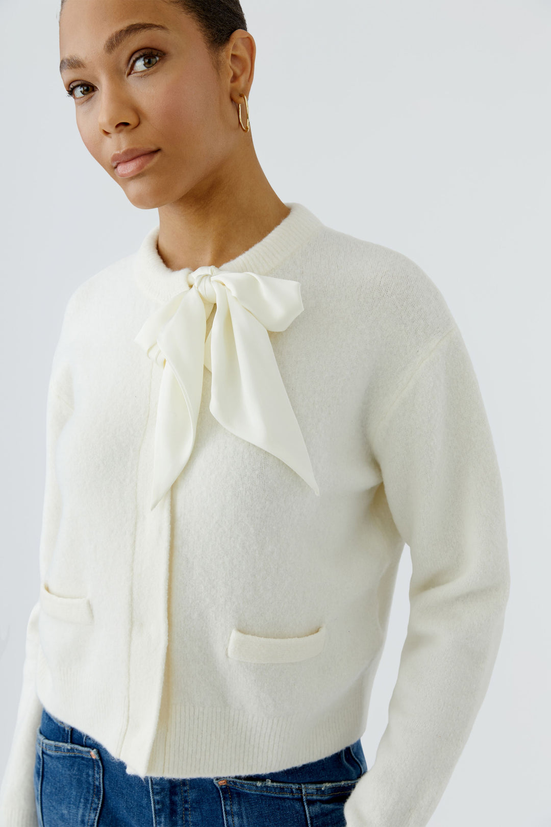 Cardigan élégant à nœud