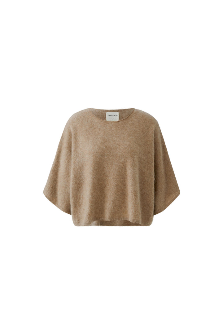 Pull court surdimensionné en cachemire brossé