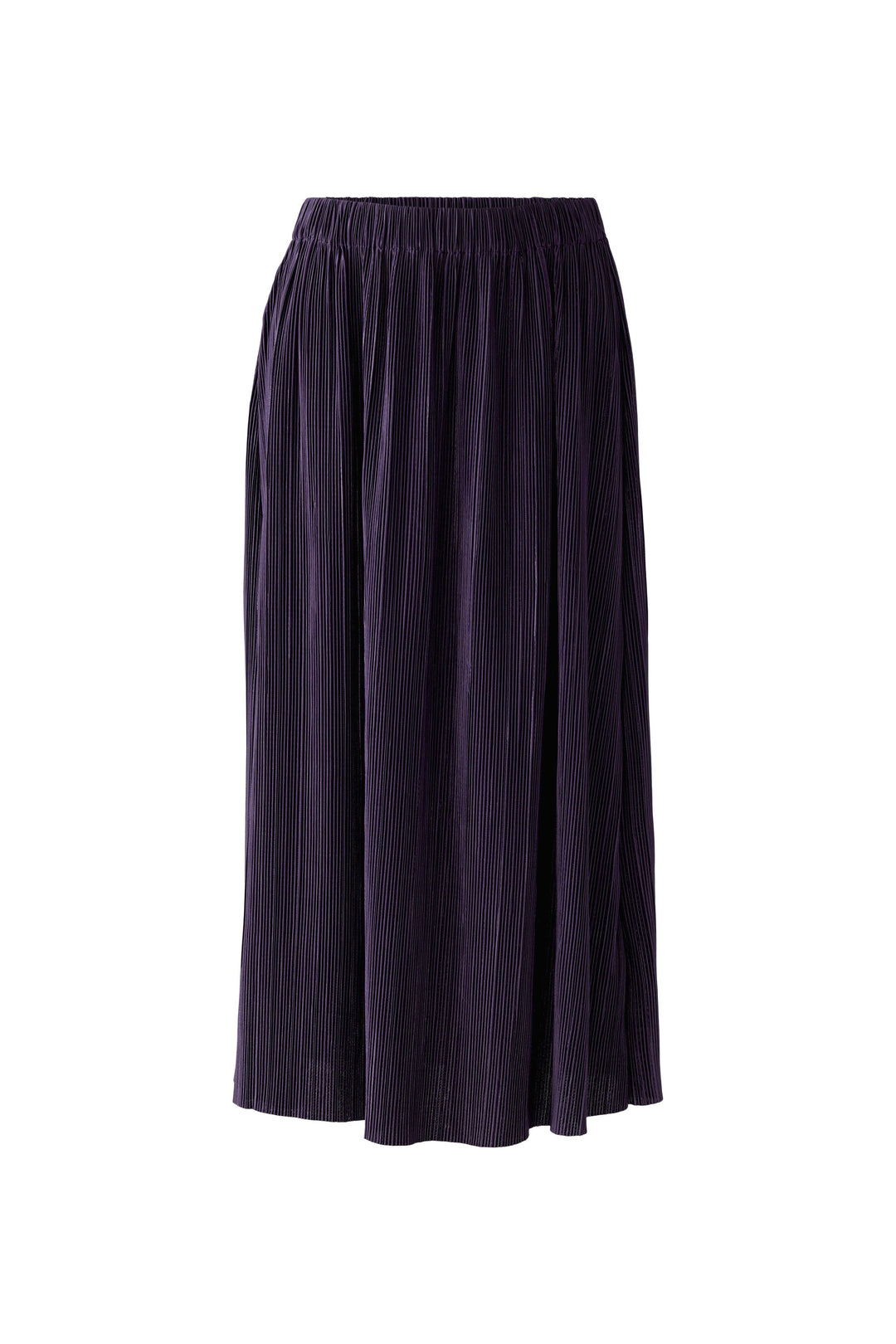 Jupe midi plissée à taille élastique