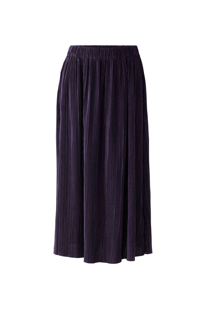 Jupe midi plissée à taille élastique
