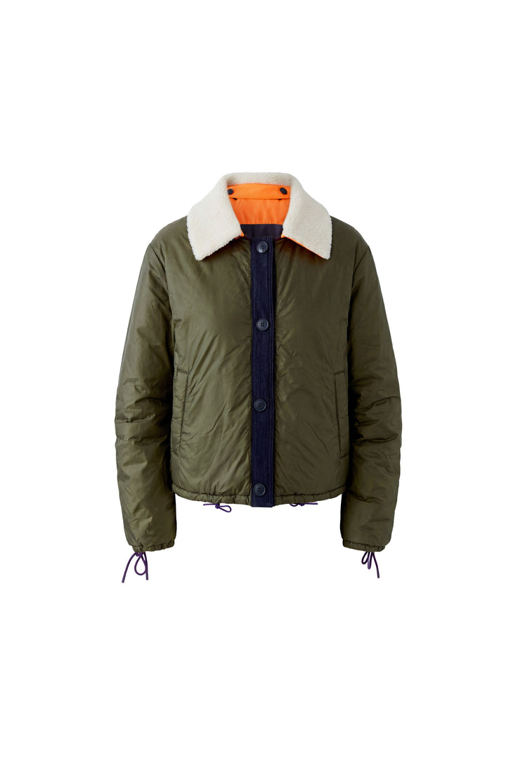 Manteau matelassé réversible à col mouton