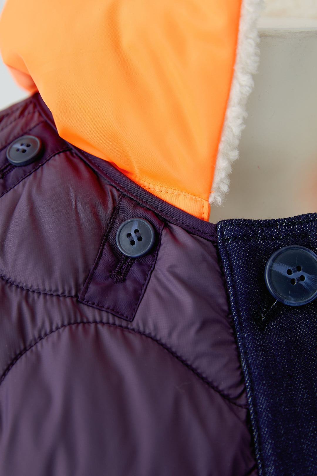 Manteau matelassé réversible à col mouton