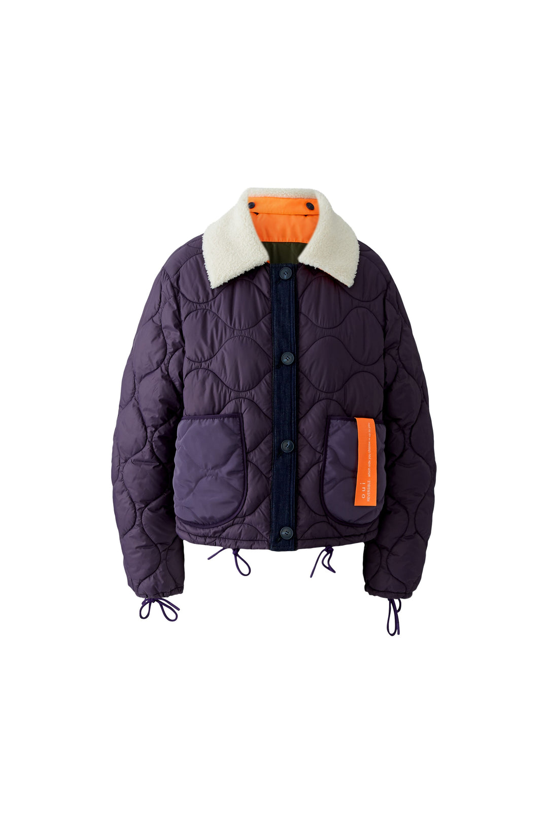 Manteau matelassé réversible à col mouton