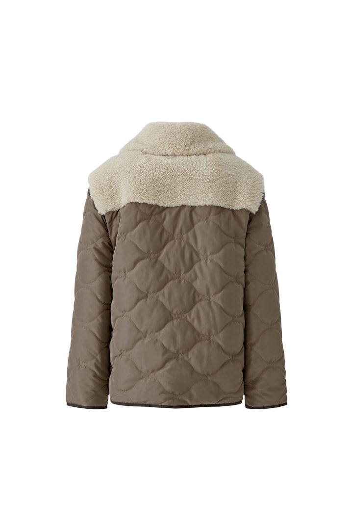 Veste réversible à col bouclé