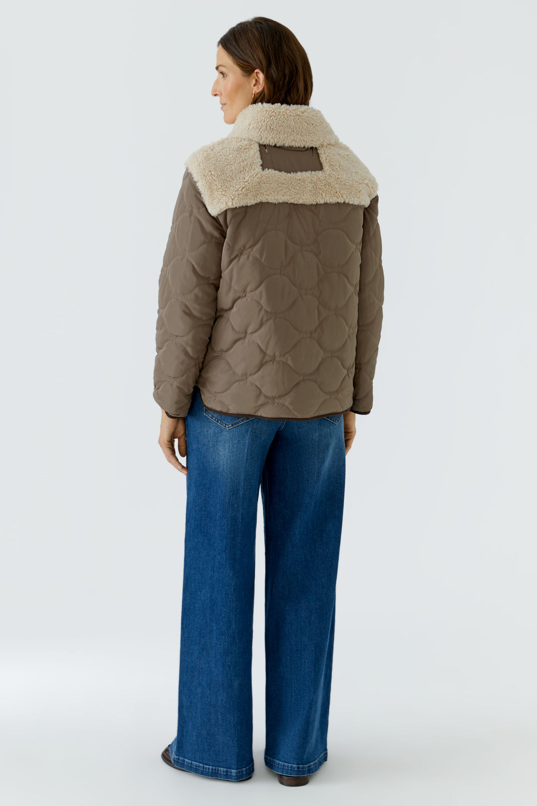 Veste réversible à col bouclé