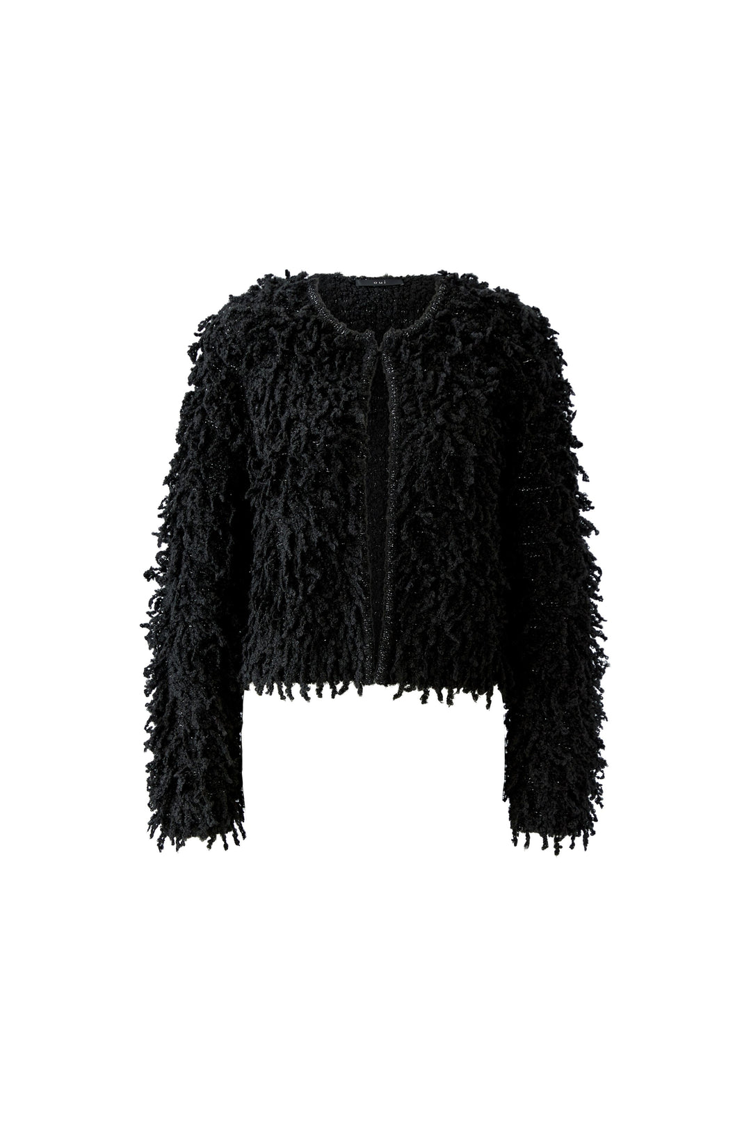 Veste courte à franges bouclées