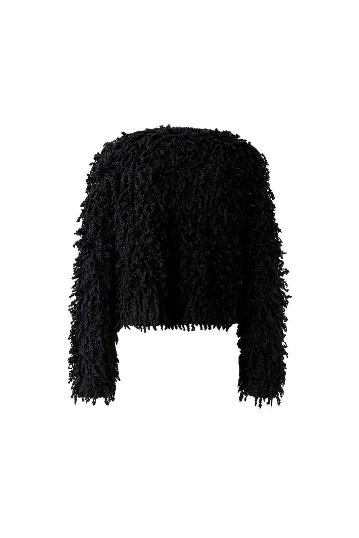 Veste courte à franges bouclées