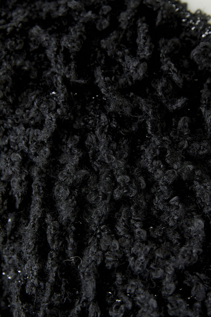 Veste courte à franges bouclées