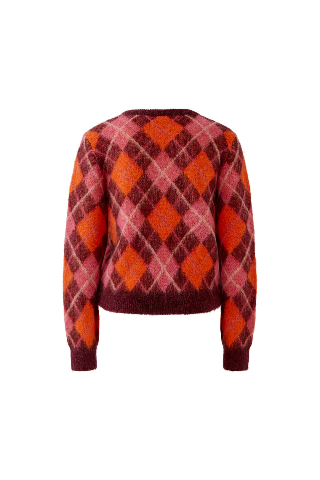 Pull duveteux à motif losangé