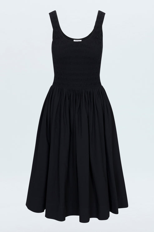 Robe midi smockée avec jupe ample Alessia