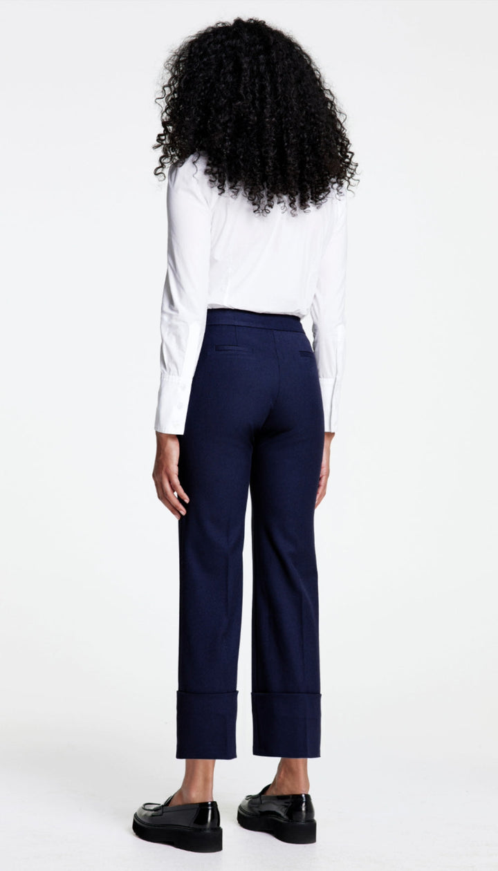 Pantalon classique droit à revers