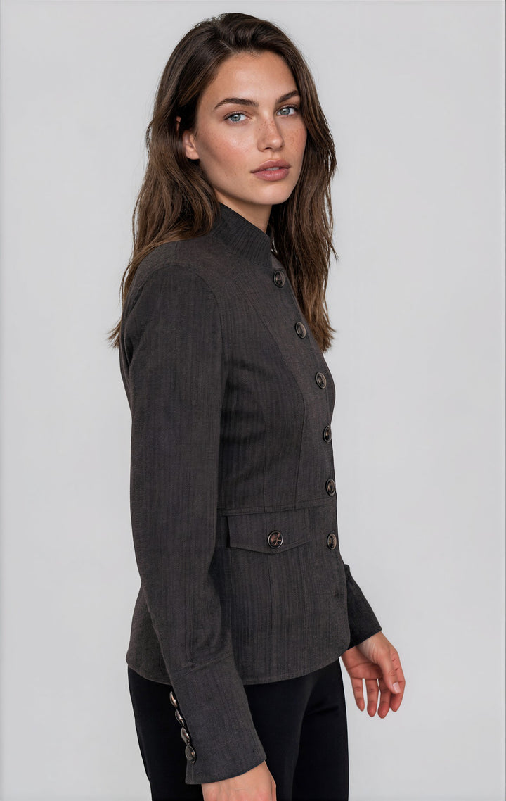 Veste cintrée à col montant Eugénie
