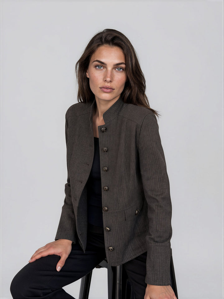 Veste cintrée à col montant Eugénie