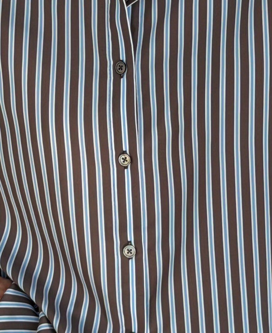 Chemise rayée ample à ourlet arrondi Jenny