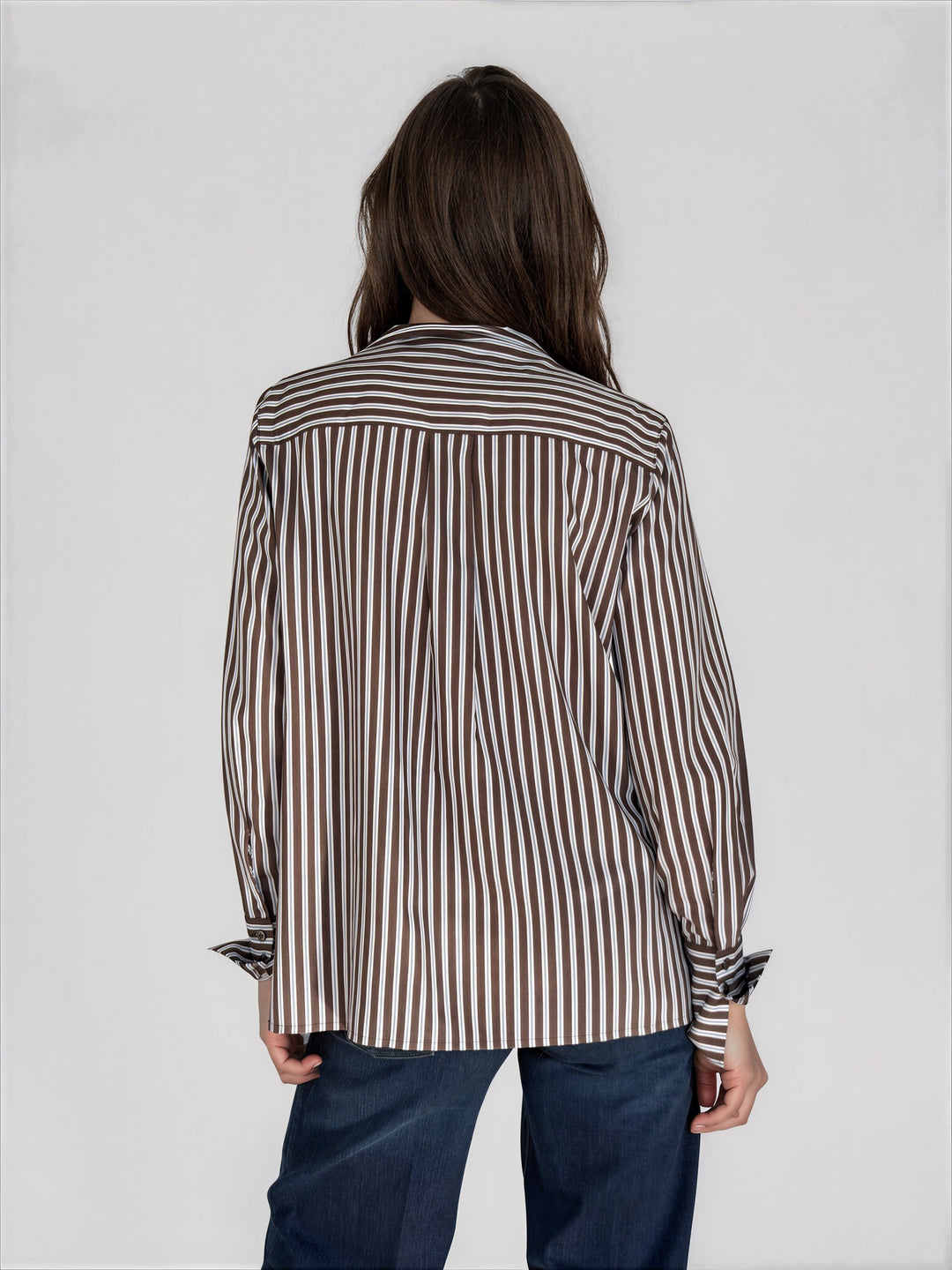 Chemise rayée ample à ourlet arrondi Jenny