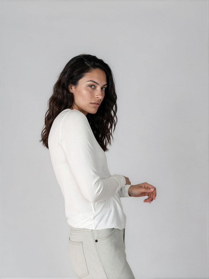 T-shirt doux confort à manches longues - Julia