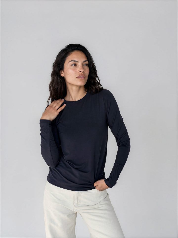 T-shirt doux confort à manches longues - Julia