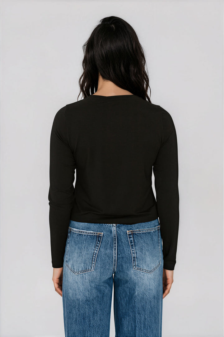 T-shirt doux confort à manches longues - Julia