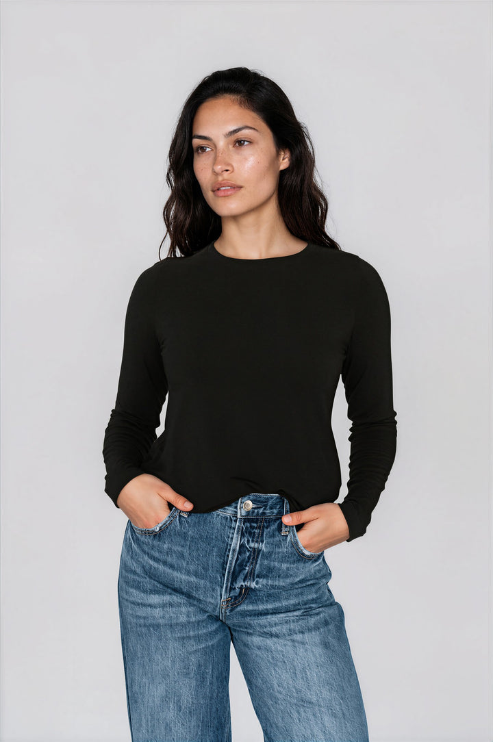T-shirt doux confort à manches longues - Julia