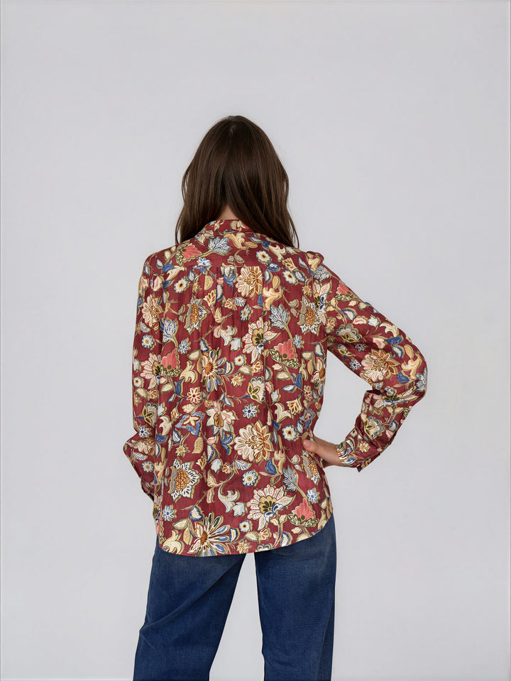 Blouse à foulard amovible Lotus