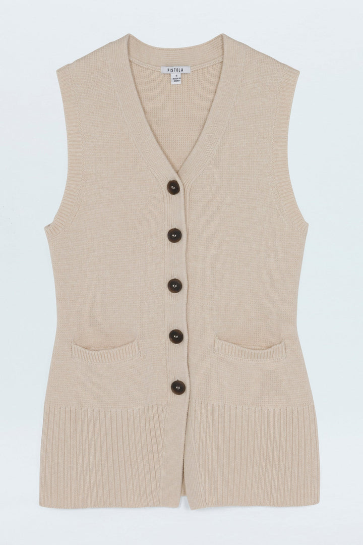 Gilet boutonné sans manches Audra