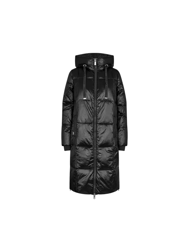 Manteau long matelassé à capuchon Nova