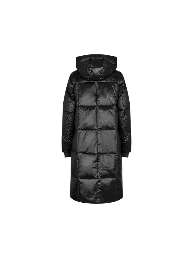 Manteau long matelassé à capuchon Nova