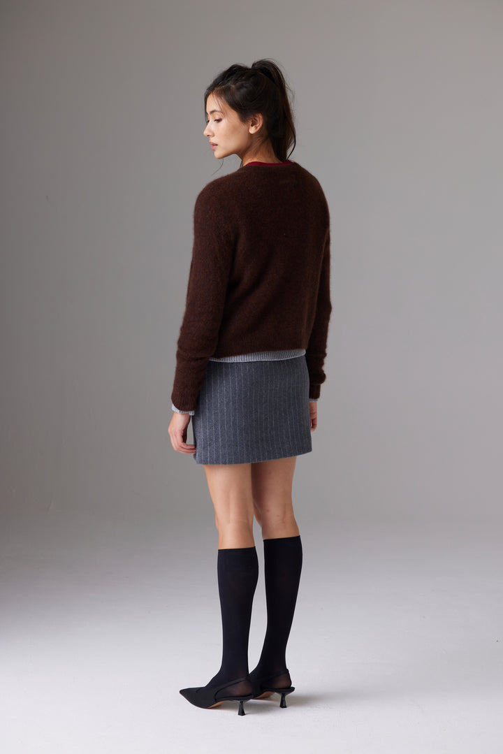 Cardigan en cachemire et soie Amara Malou