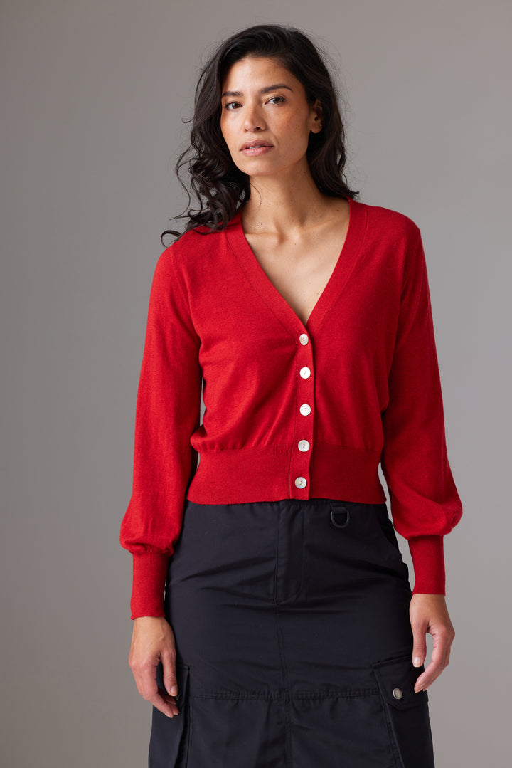 Cardigan élégant en coton et cachemire Jes
