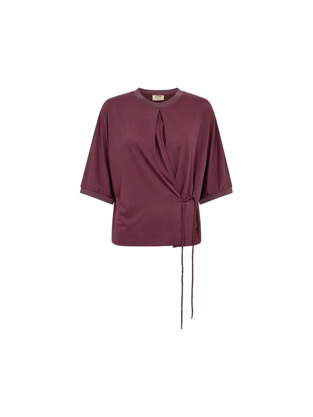 T-shirt drapé à nouer Juana O