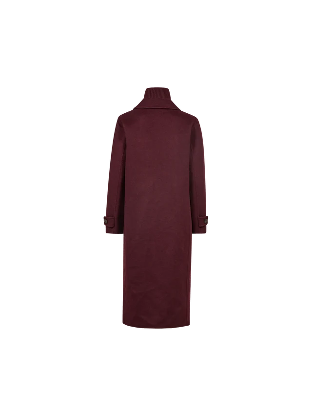 Manteau long croisé à col amovible Alva Loisa