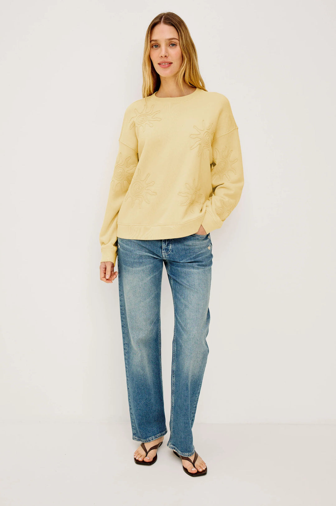 Sweatshirt Beckley à motifs soleil