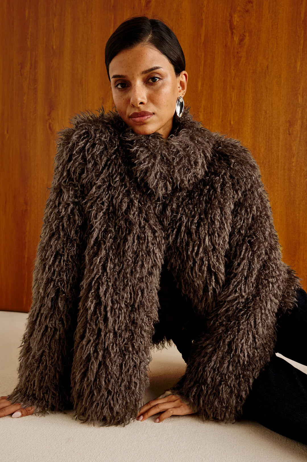 Veste courte en fausse fourrure Blisse