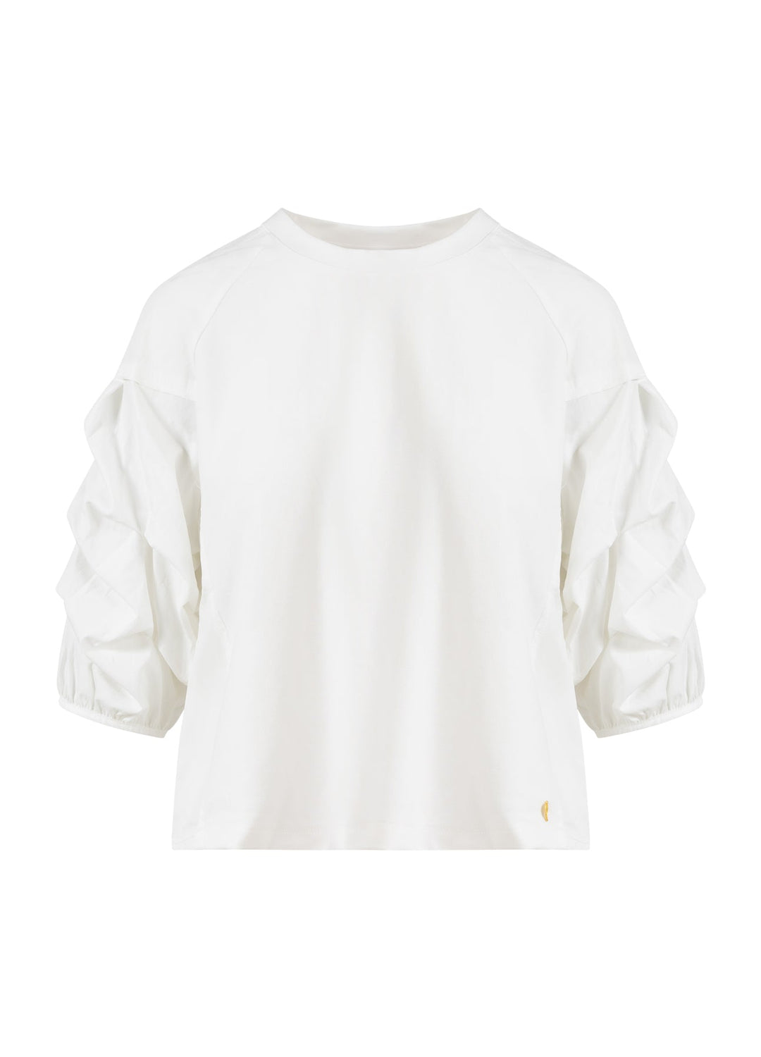 Blouse à manches froncées bouffantes 3/4